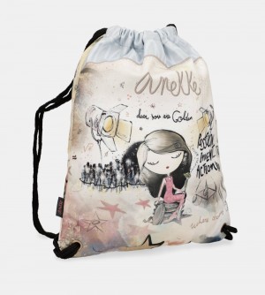 Dámské Batohy Anekke Hollywood Fabric Drawstring Backpack | 648-LPGJEB
