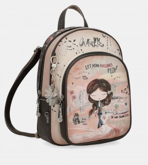 Dámské Batohy Anekke Peace & Love Pink Medium Backpack | 359-DIECRH