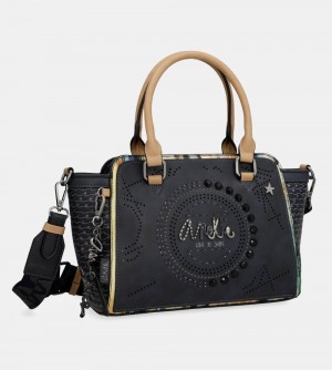 Dámské Crossbody Kabelky Anekke Studio Navy Blue Bowling Bag | 940-EZTPBM