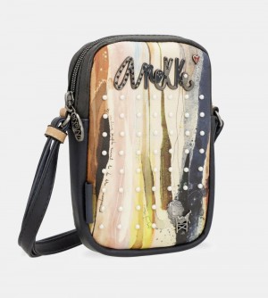 Dámské Glasses Cases Anekke Studio Navy Blue Mini Crossbody Bag | 501-DZWNAQ