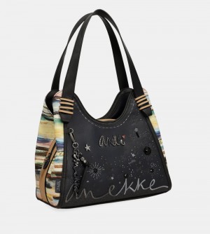 Dámské Kabelky Přes Rameno Anekke Studio Navy Blue Shoulder Bag | 519-AFKGQJ