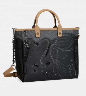 Dámské Kabelky Přes Rameno Anekke Studio Navy Blue Tote | 618-PTBSLW