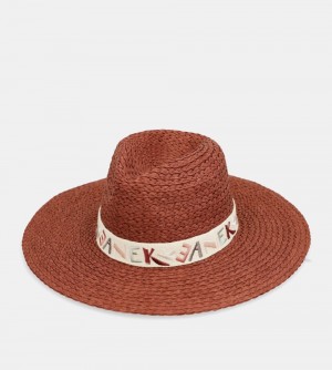 Dámské Klobouky Anekke Terracotta Raffia Hat | 247-RKYSLO