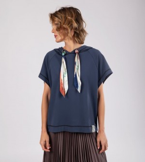 Dámské Mikiny Anekke Studio Navy Blue Sleeveless Sweatshirt | 694-SLUKTR