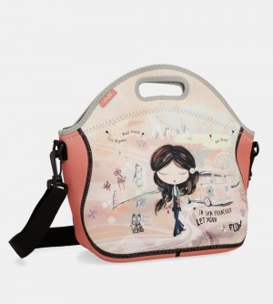 Dámské Obědová Taška Anekke Peace & Love Neoprene Lunch Bag | 805-AVCSNB