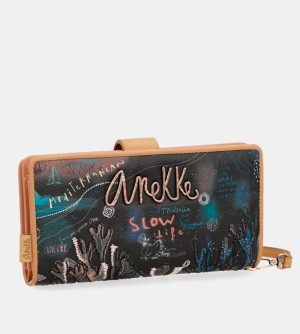 Dámské Peněženky Anekke Coral Black Large Wallet | 517-NGVSUJ