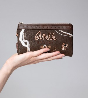 Dámské Peněženky Anekke Nature Shodo Brown Rfid Flexi Wallet Brown | 905-VPXGJK