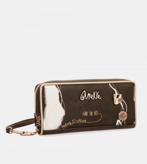 Dámské Peněženky Anekke Nature Shodo Large Brown Rfid Wallet | 598-XRCYZN
