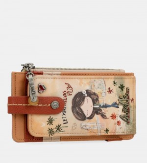 Dámské Peněženky Anekke Peace & Love Camel Rfid Card Holder | 937-XJOMEV