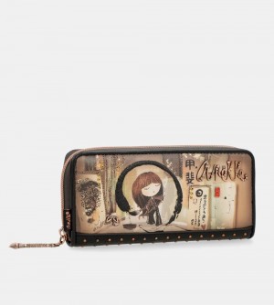 Dámské Peněženky Anekke Shoen Large Black Rfid Wallet | 017-FSEICP