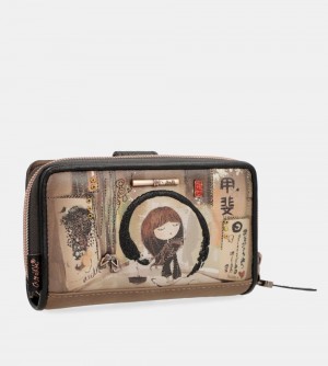 Dámské Peněženky Anekke Shoen Medium Black Rfid Wallet | 437-AFLPGC