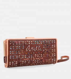 Dámské Peněženky Anekke Tribe Large Brown Rfid Wallet | 537-OZGJLH