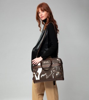 Dámské Tašky Na Dokumenty Anekke Brown Briefcase Nature Shodo | 504-YNIVZR