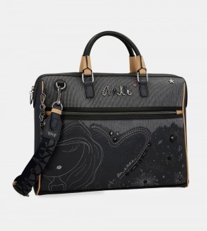 Dámské Tašky Na Dokumenty Anekke Studio Navy Blue Briefcase | 470-VXPLJI