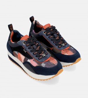 Dámské Tenisky Anekke Navy Blue Palette Patterned Sports Sneakers | 689-BJOYRG