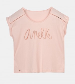 Dámské Tričko Anekke Pink T-shirt | 295-OQYFKG
