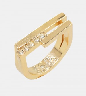 Dámské Šperky Anekke Ring With Golden Rhinestones | 580-YUJDHI