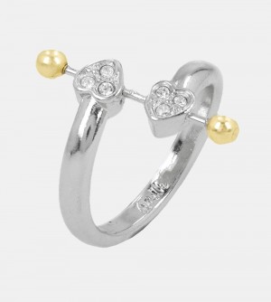 Dámské Šperky Anekke Silver Plated Hearts Ring | 174-YPIBAL