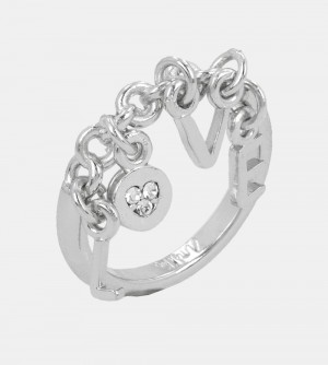 Dámské Šperky Anekke Silver Plated Ring With Love Letters | 901-IFCVBR