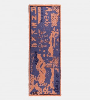 Dámské Šátek Anekke Blue And Terracotta Contemporary Scarf. | 739-UJPTKD